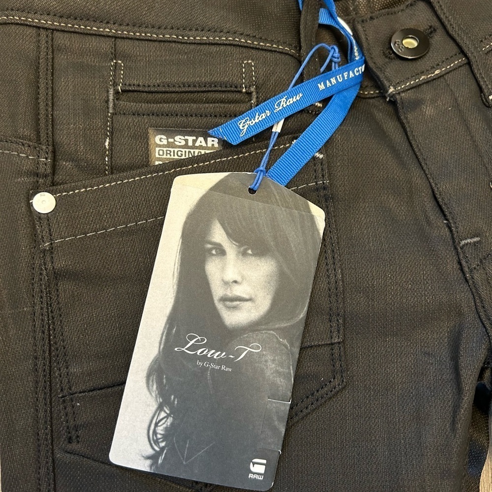 Brand new GSTAR RAW Low T tapered women’s designer moto jeans. W25 L32. Rise-7” - Picture 8 of 16